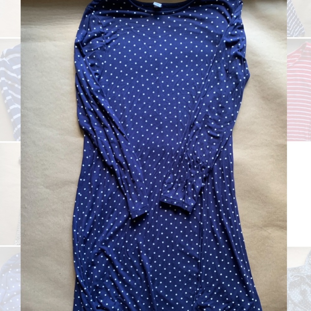 💙🤍polka dot swing dress